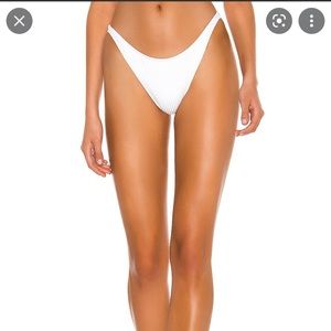 Tori Praver Marlowe classic bikini bottom in white